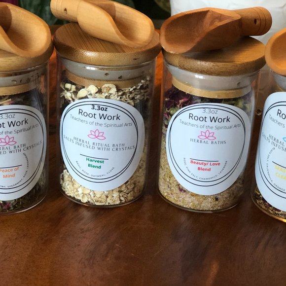 Bath Salts, infused with crystals, bundle or single - Picture 1 of 6